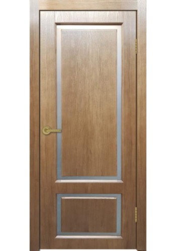 Дверь Мадрид 2 Дуб янтарный со стеклом